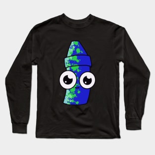 Crayon Buddy Blue & Green Long Sleeve T-Shirt